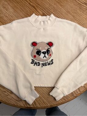 Cream Crop Bad News Bears Graphic Sweatshirt